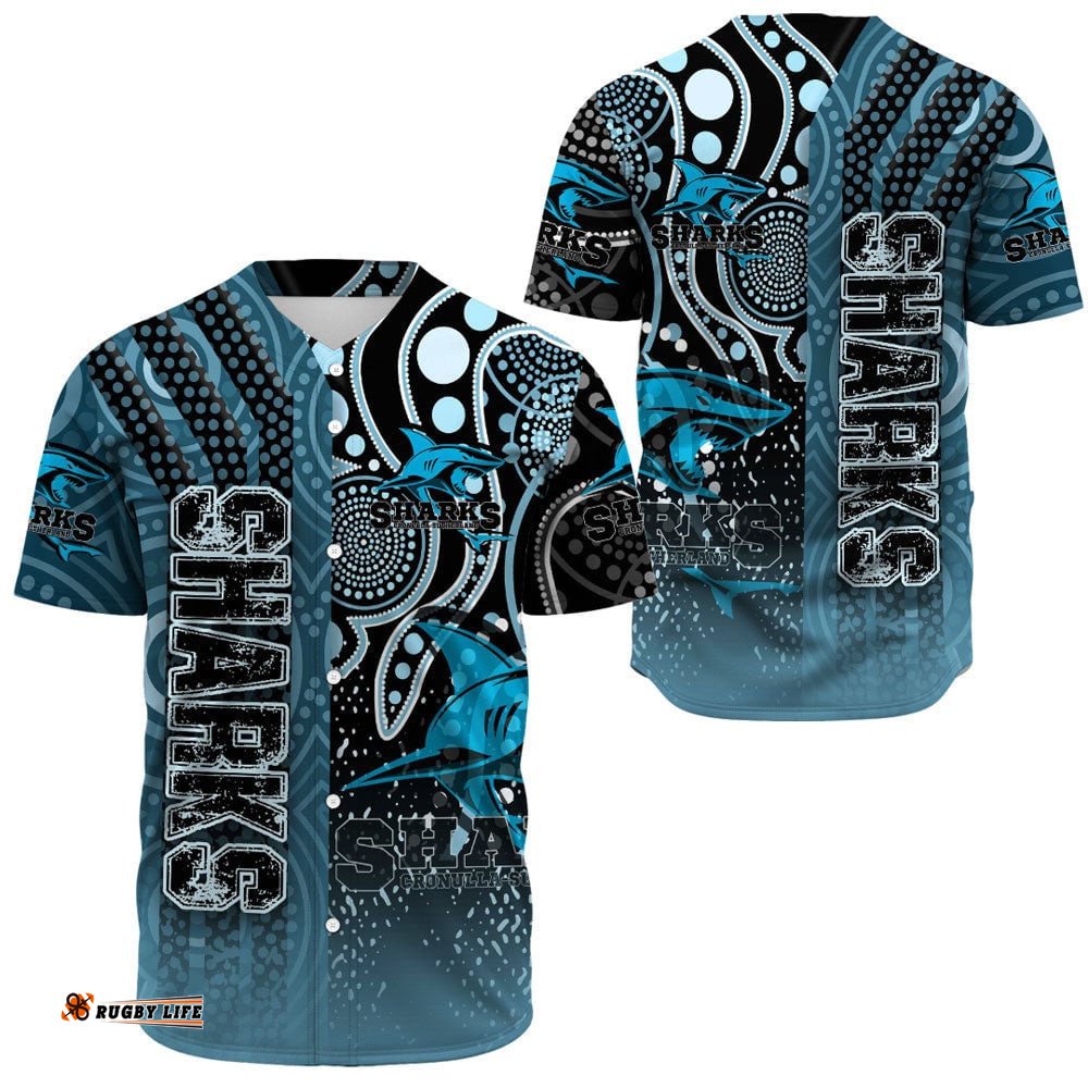 Clothing Cronulla Sutherland Sharks Sporty Style Baseball Jersey Shirts