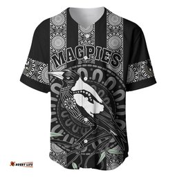 Personalised Collingwood Football Baseball Jersey Shirt Champions GO Magpies