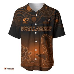 Custom Australia Wallabies Rugby Baseball Jersey Shirt The Starry Night Indigenous
