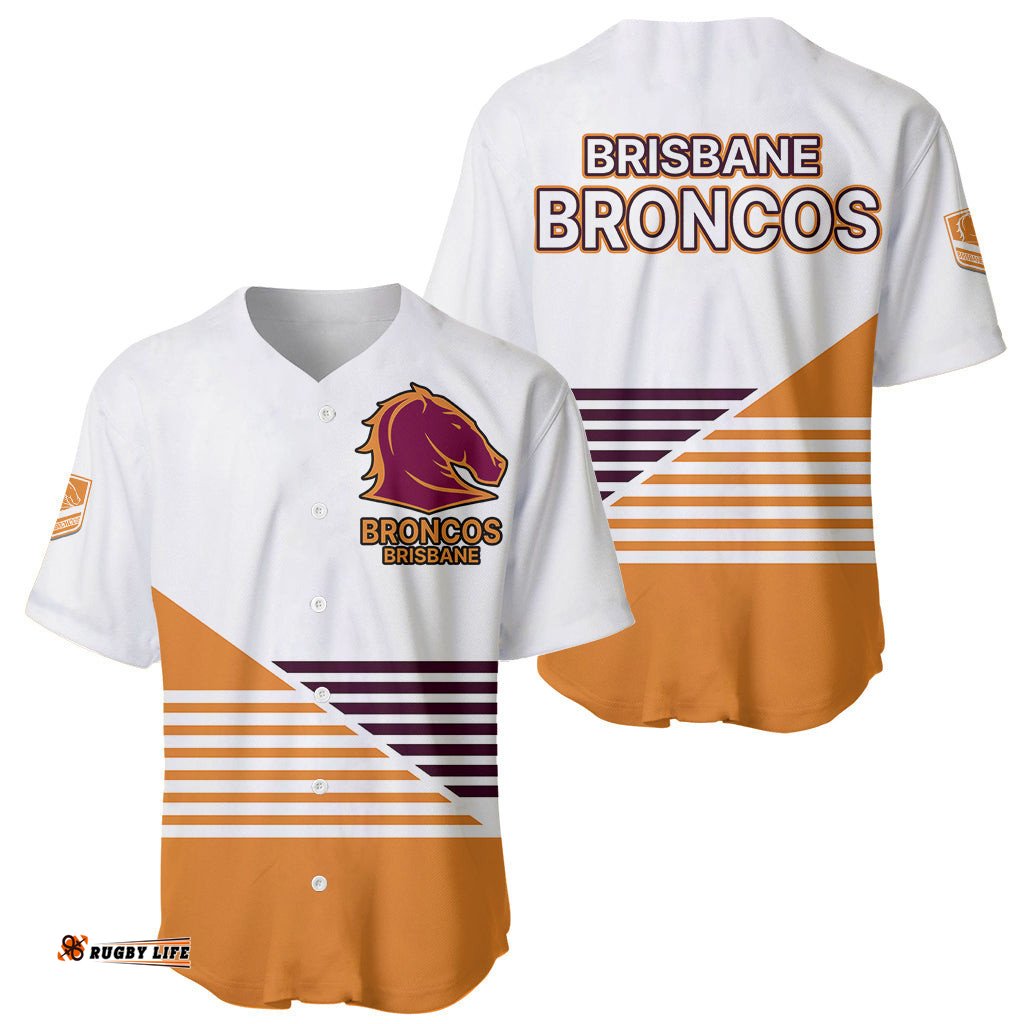 Brisbane Broncos NRL Baseball Jersey Shirt No1