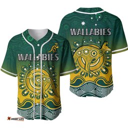 Wallabies Rugby Australia Baseball Jersey Shirt Aboriginal Ver.02