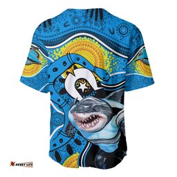 Sharks Mascot NRL Baseball Jersey Shirt NAIDOC