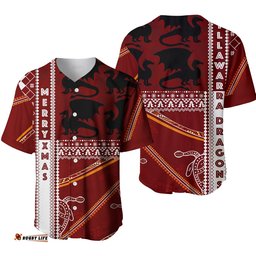 Illawarra Dragons Aboriginal Christmas with Geometrical Pattern Baseball Jersey Shirt