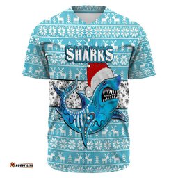 Clothing Cronulla Sutherland Sharks Christmas Baseball Jersey Shirts