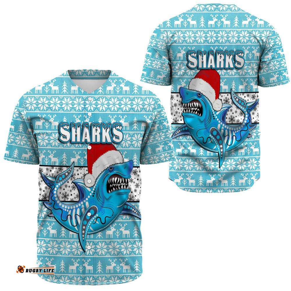 Clothing Cronulla Sutherland Sharks Christmas Baseball Jersey Shirts
