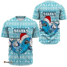Clothing Cronulla Sutherland Sharks Christmas Baseball Jersey Shirts