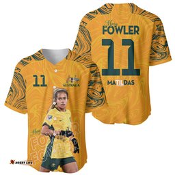 Mary Fowler Australian Matildas Baseball Jersey Shirt