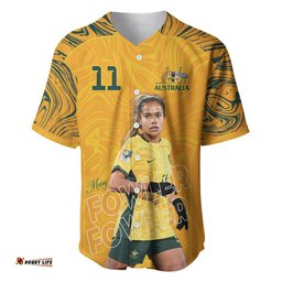 Mary Fowler Australian Matildas Baseball Jersey Shirt