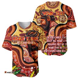 Custom Father's Day Australia Baseball Jersey Shirt Best Dad Ever Aboriginal Art