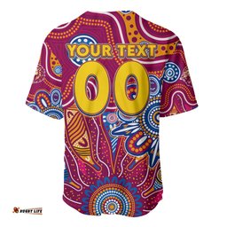 Personalised Crows NAIDOC Week 2024 Baseball Jersey Shirt Aussie Aboriginal Art