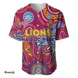 Personalised Crows NAIDOC Week 2024 Baseball Jersey Shirt Aussie Aboriginal Art