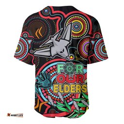 Bombers Football Aboriginal Art Baseball Jersey Shirt NAIDOC Indigenous Tribal