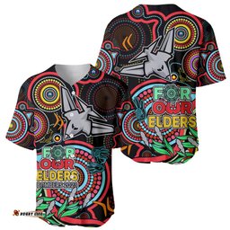 Bombers Football Aboriginal Art Baseball Jersey Shirt NAIDOC Indigenous Tribal