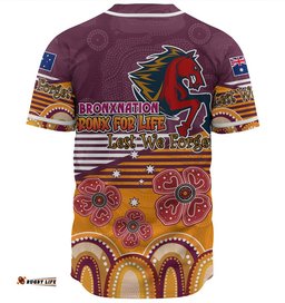 Australia Brisbane City Anzac Custom Baseball Jersey Shirt Anzac Day Bronxnation for Life Shirt 08