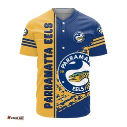 Parramatta Eels Baseball Jersey Shirt Quarter Style NRL