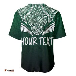 Peronsalised New Zealand Baseball Jersey Shirt Hei Matau Mix Silver Fern Basic