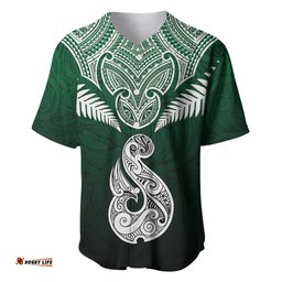 Peronsalised New Zealand Baseball Jersey Shirt Hei Matau Mix Silver Fern Basic