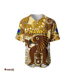 Custom Personalised Hawks Australian Football Torres Strait Islanders Mix Aboriginal Baseball Jersey Shirt