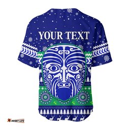Custom Personalised Warriors Baseball Jersey Shirt Merry Christmas New Zealand