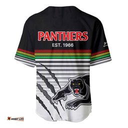 Penrith Panthers Rugby Baseball Jersey Shirt Authentic Permiers Black Version