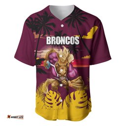 NRL Broncos Baseball Jersey Shirt Summer Vibe Style