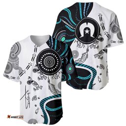 Aboriginal Pattern Torest Strait Island Baseball Jersey Shirt