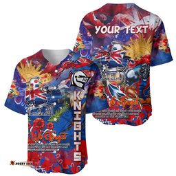 Personalised Australia Rugby Knights ANZAC Baseball Jersey Shirt Newcastle Scratch Style
