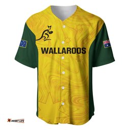 Australia Rugby Baseball Jersey Shirt Go Wallaroos Pacific Simple Version