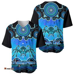 Personalised Australia Scorpio Tarantulas Spider Zodiac Baseball Jersey Shirt Auz Astrology Aboriginal Aqua