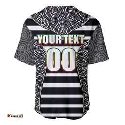 NRL Panthers Baseball Jersey Shirt Mix Dot Aboriginal Black Version