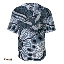 Magpies Aboriginal Art Baseball Jersey Shirt