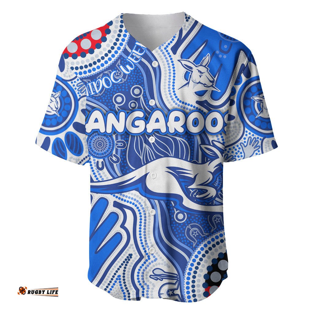 Personalised NAIDOC Week 2024 Melbourne Demons Baseball Jersey Shirt Australian Aboriginal Hand Painting