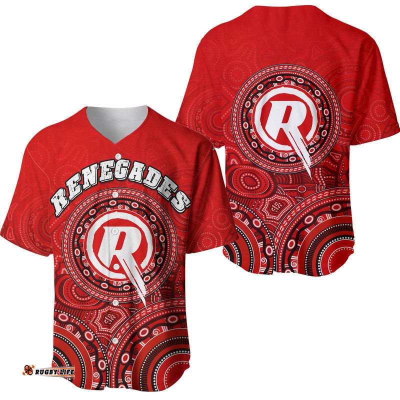 Melbourne Renegades Indigenous Aboriginal Arts Baseball Jersey Shirt