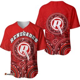 Melbourne Renegades Indigenous Aboriginal Arts Baseball Jersey Shirt