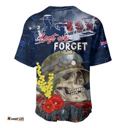 Australia ANZAC Day Baseball Jersey Shirt Freedom Ain't Free