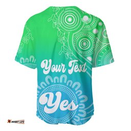 Personalised Australia Walk For Yes Baseball Jersey Shirt Indigenous Voice Aboriginal Green Vibe