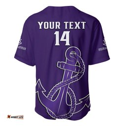 Personalised Fremantle Dockers Football Baseball Jersey Shirt Go Freo Sporty Version 01