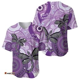Memorial Australia Baseball Jersey Shirt You Will Be Remembered Aboriginal Art