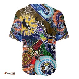 Custom NAIDOC Week 2024 Collingwood Magpies Baseball Jersey Shirt Australia Aboriginal Dot Painting