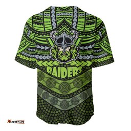 Raiders Rugby Baseball Jersey Shirt Polynesian and Aboriginal Special Version