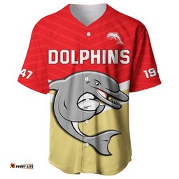 Dolphins Rugby Baseball Jersey Shirt Sporty Style Ver.01
