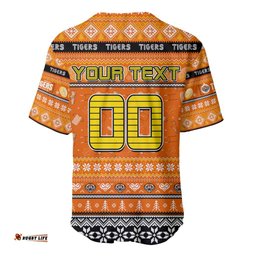 Personalized Tigers Rugby Xmas Baseball Jersey Shirt Australia NRL Mascot