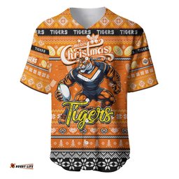 Personalized Tigers Rugby Xmas Baseball Jersey Shirt Australia NRL Mascot