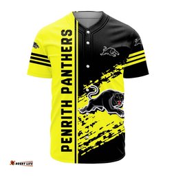 Penrith Panthers Baseball Jersey Shirt Quarter Style NRL