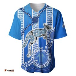 Kangaroos Indigenous Baseball Jersey Shirt North Melbourne Football