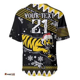 Custom Tigers Football Baseball Jersey Shirt Christmas Vibe