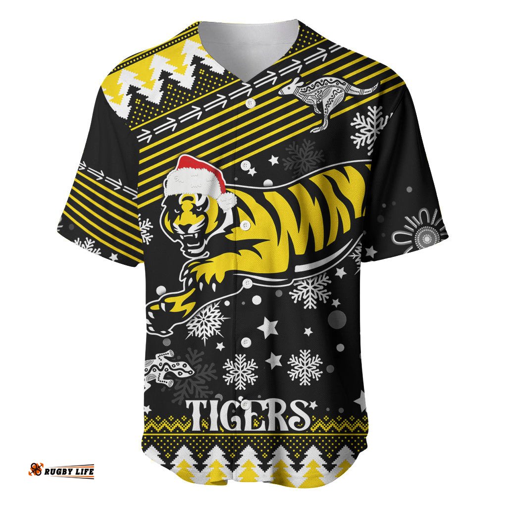 Custom Tigers Football Baseball Jersey Shirt Christmas Vibe