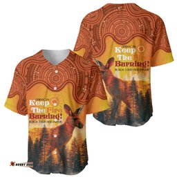 Australian Kangaroo Forests NAIDOC 2024 Baseball Jersey Shirt Aboriginal Art Style