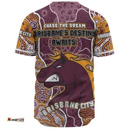 Brisbane Broncos Grand Final Custom Baseball Shirt - Custom Brisbane Broncos With Contemporary Style Of Aboriginal Painting  Baseball Shirt
