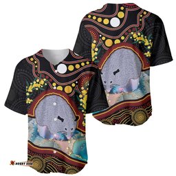 Australia Possum Baseball Jersey Shirt Aboriginal Art Mix Aussie Opal